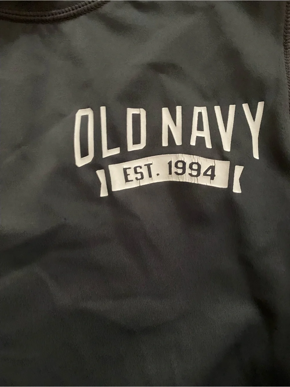 Old Navy Logo Grey Short-Sleeve Rash Guard: Size 5